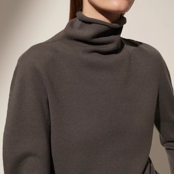 CHICJOC Women Elegant Grey Cashmere Sweater size 38 - Picture 6 of 12